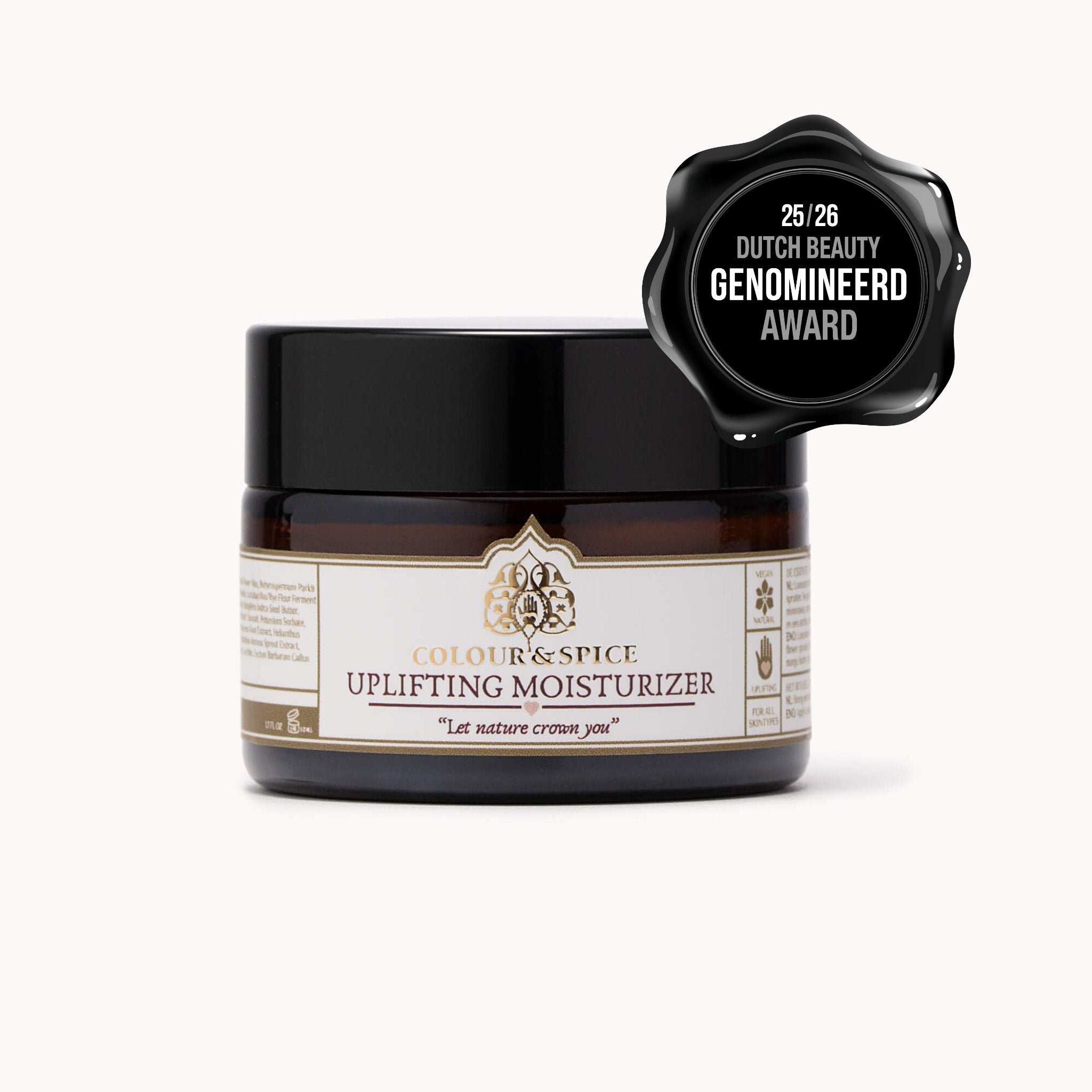  Uplifting Moisturizer 50ml  van Colour&Spice met Dutch Beauty Award-nominee logo