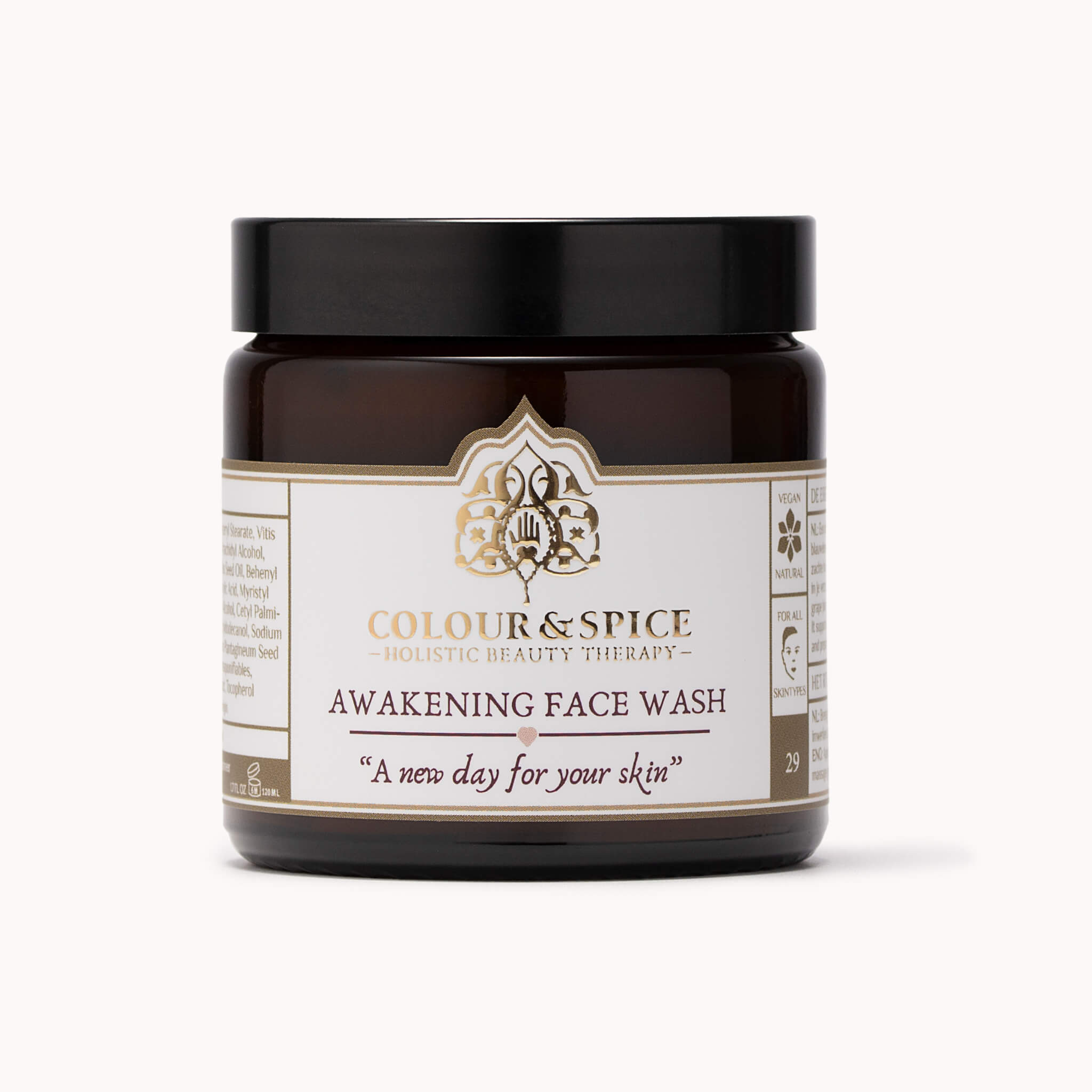 Awakening Face Wash 120 ml pot van Colour and Spice op lichte achtergrond