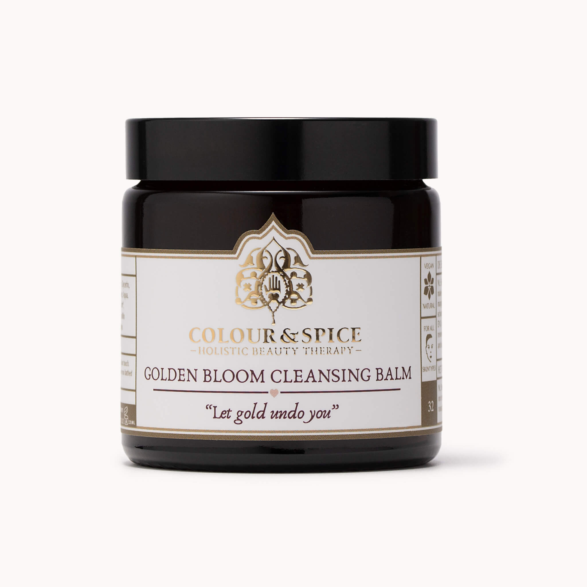 Golden Bloom Cleansing Balm 120 ml pot van Colour and Spice op lichte achtergrond